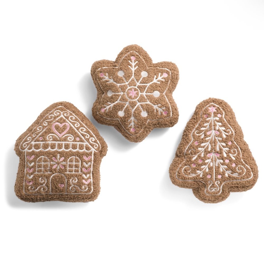 MARTHA STEWART 3pk Gingerbread Cookies Pillow